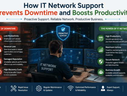 How IT Network Support Prevents Downtime and Boosts Productivity
